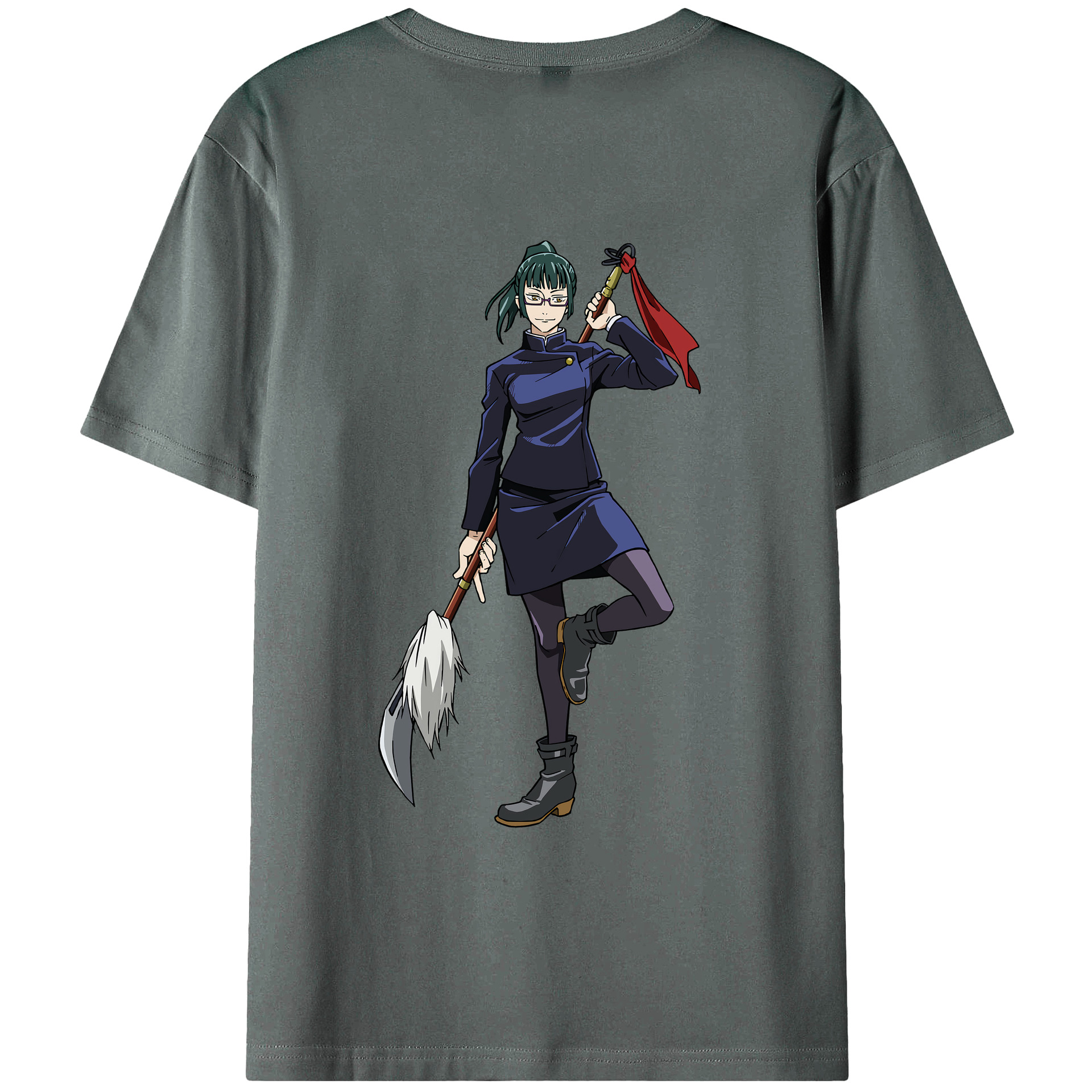（画像用） 呪術廻戦 Jujutsu Kaisen 綿100％ メンズ半袖Tシャツ（バックプリント） 通気性